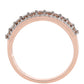 Anillo de Plata Bañada en Oro Rosa con Diamante Champagne y Diamante blanco