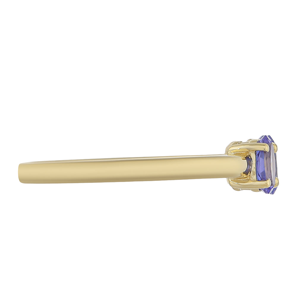 Anillo de Oro 9K con Tanzanita AAA 2 