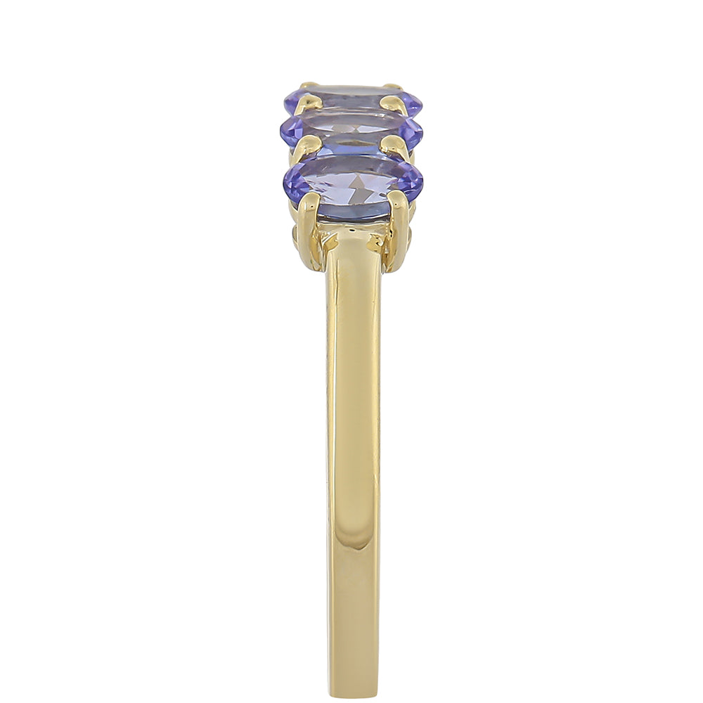 Anillo de Oro 9K con Tanzanita AAA 3 