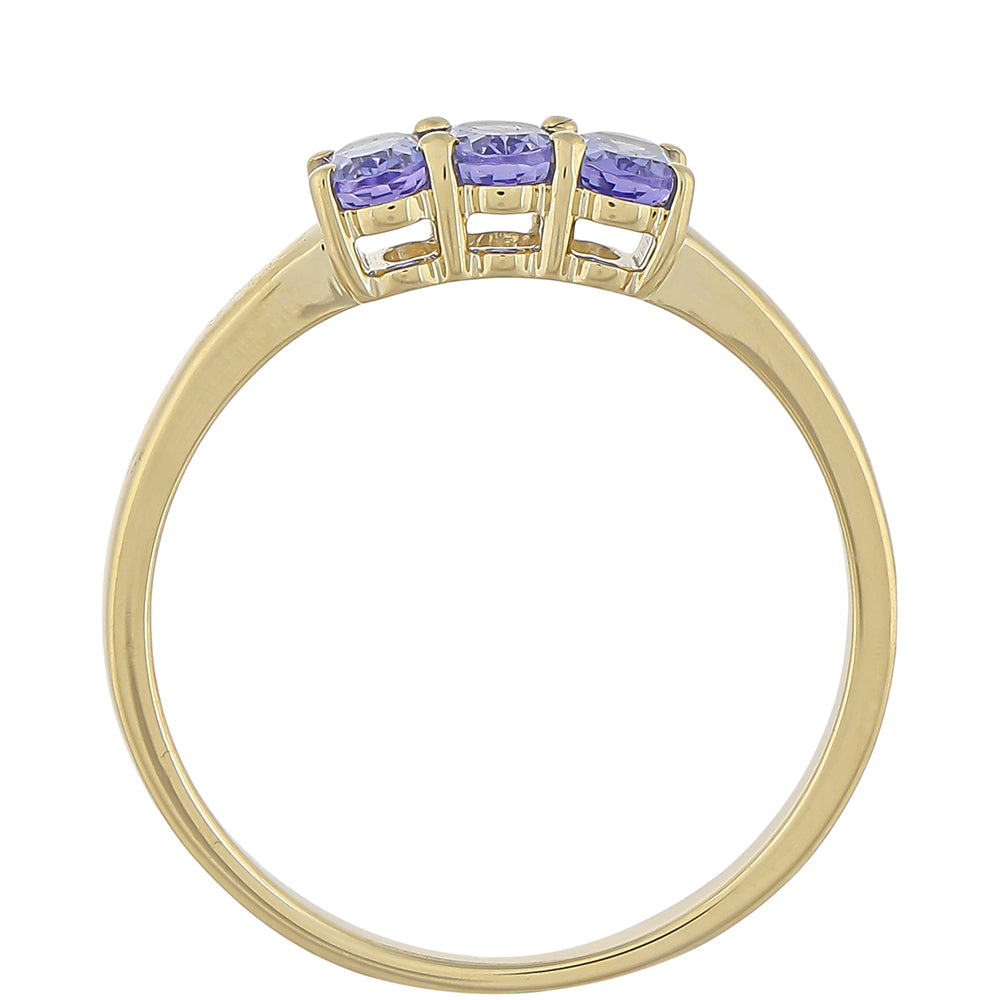 Anillo de Oro 9K con Tanzanita AAA