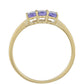 Anillo de Oro 9K con Tanzanita AAA