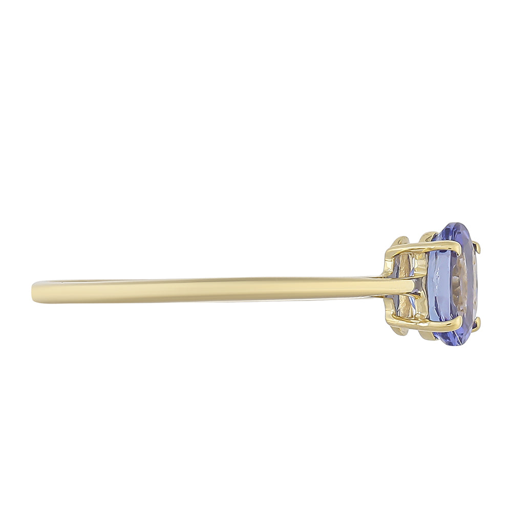 Anillo de Oro 9K con Tanzanita AAA 2 