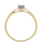 Anillo de Oro 9K con Tanzanita AAA