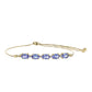 Pulsera de Oro 9K con Tanzanita AAA y Zircón natural