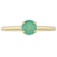 Anillo de Oro 9K con Esmeralda de Brasil y Topacio Blanco
