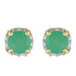 Pendientes de Oro 9K con Esmeralda de Brasil y Topacio Blanco
