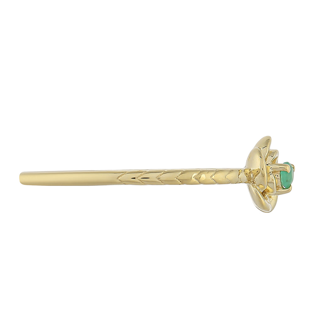 Anillo de Oro 9K con Esmeralda de Brasil 2 