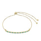 Pulsera de Oro 9K con Esmeralda de Brasil y Topacio Blanco