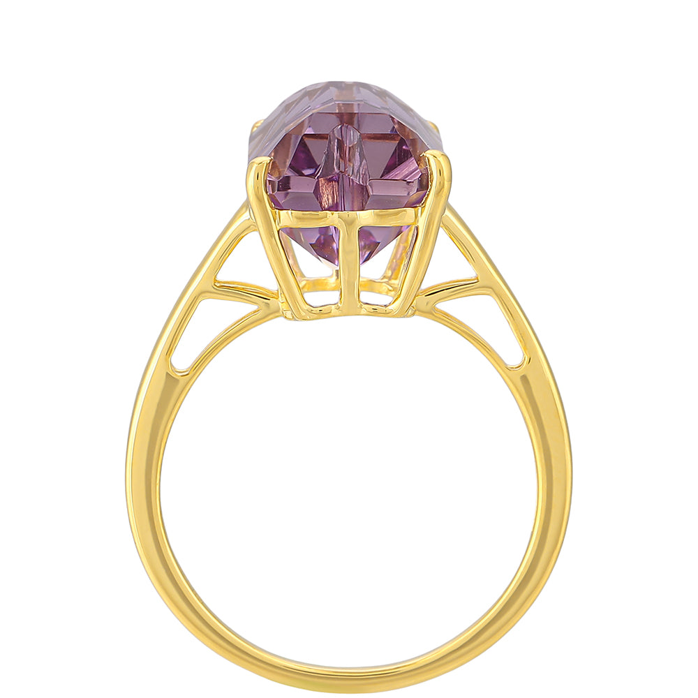 Anillo de Plata Bañada en Oro con Amatrino 4 