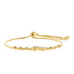 Pulsera de Plata Bañada en Oro con Diamante Rojo y Diamante blanco