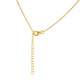 Collar de Plata Bañada en Oro con Diamante Rojo y Diamante blanco
