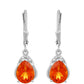 Pendientes de Plata con Cuarzo Padparadscha y Topacio Blanco