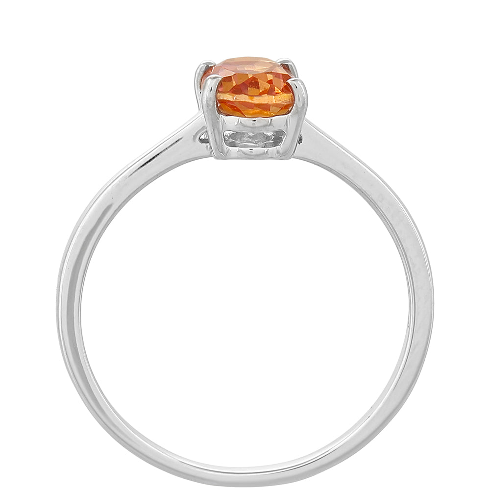 Anillo de Plata con Cuarzo Padparadscha