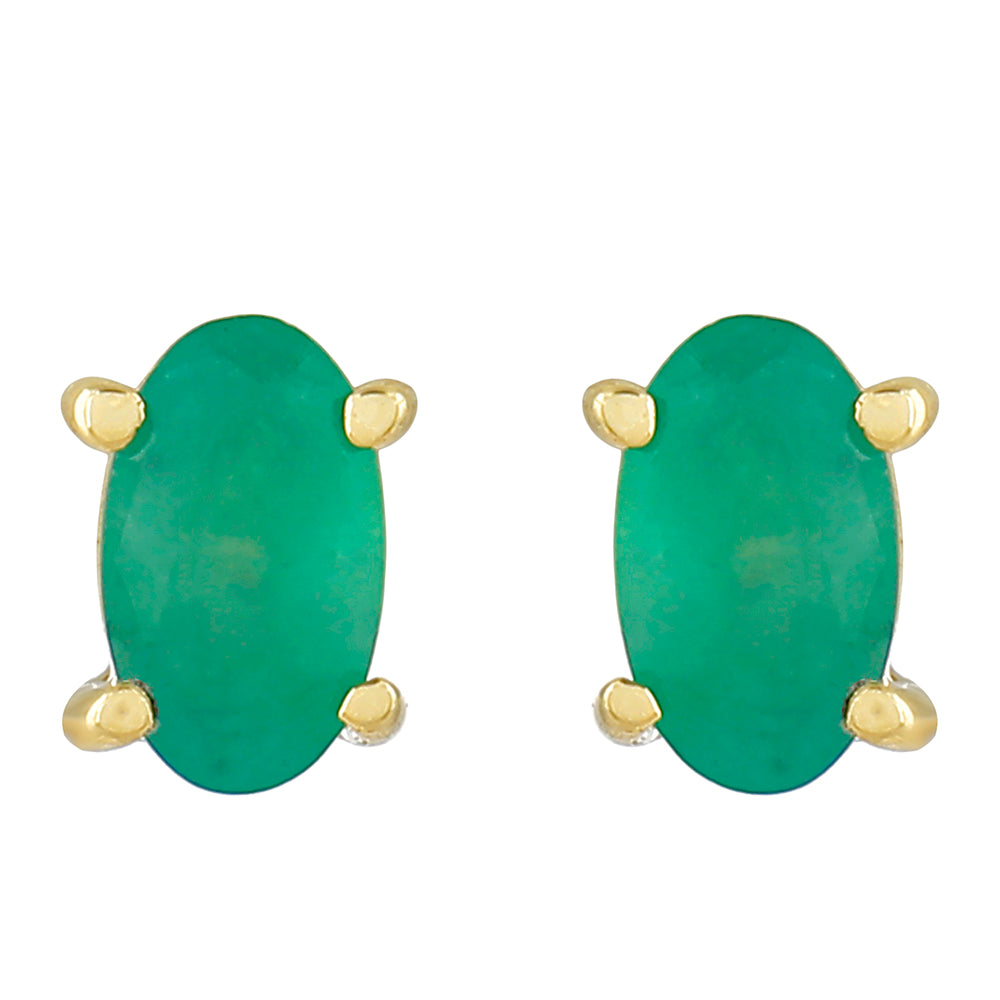 Pendientes de Oro 9K con Esmeralda de Brasil 1 