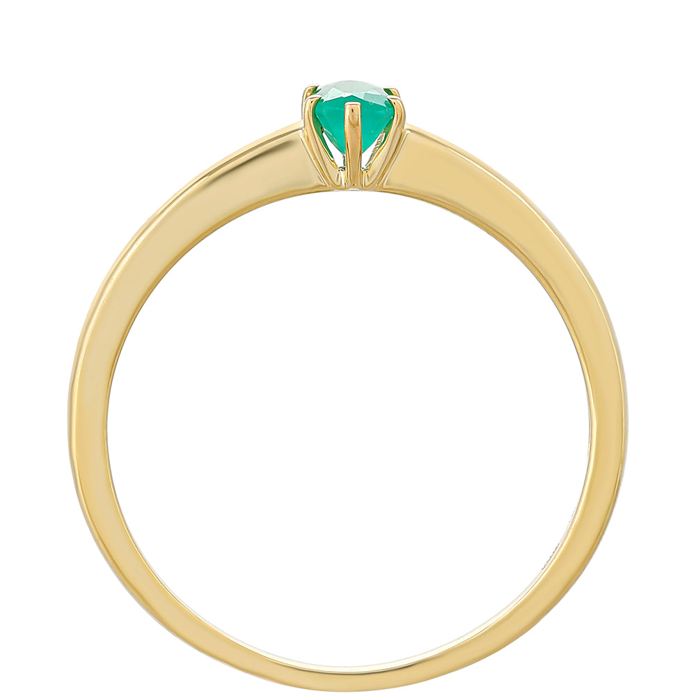 Anillo de Oro 9K con Esmeralda de Brasil 4 