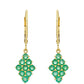 Pendientes de Oro 9K con Esmeralda de Brasil