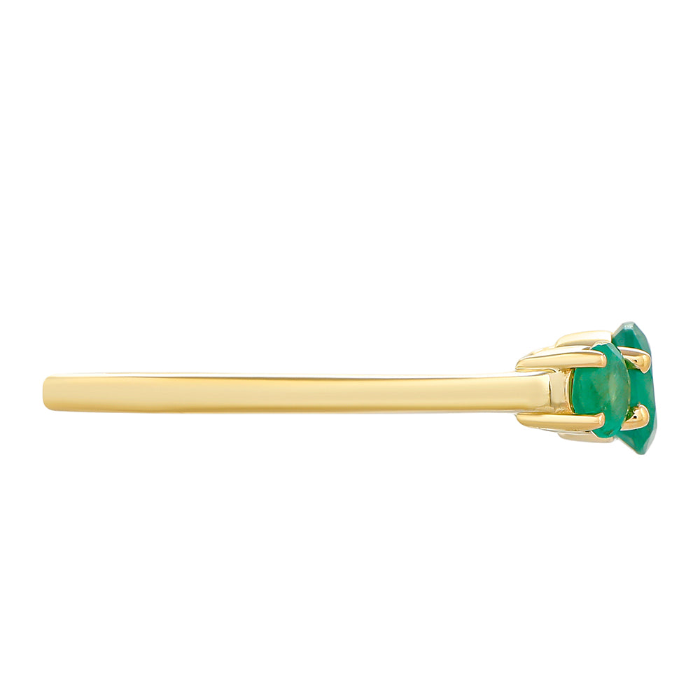 Anillo de Oro 9K con Esmeralda de Brasil 2 