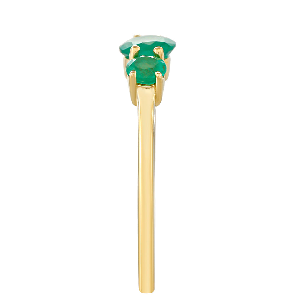 Anillo de Oro 9K con Esmeralda de Brasil 3 