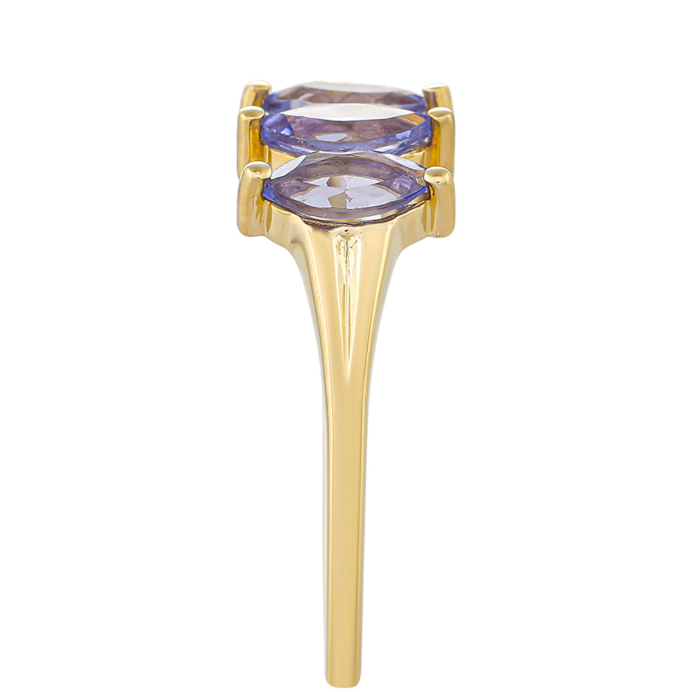 Anillo de Oro 9K con Tanzanita AAA
