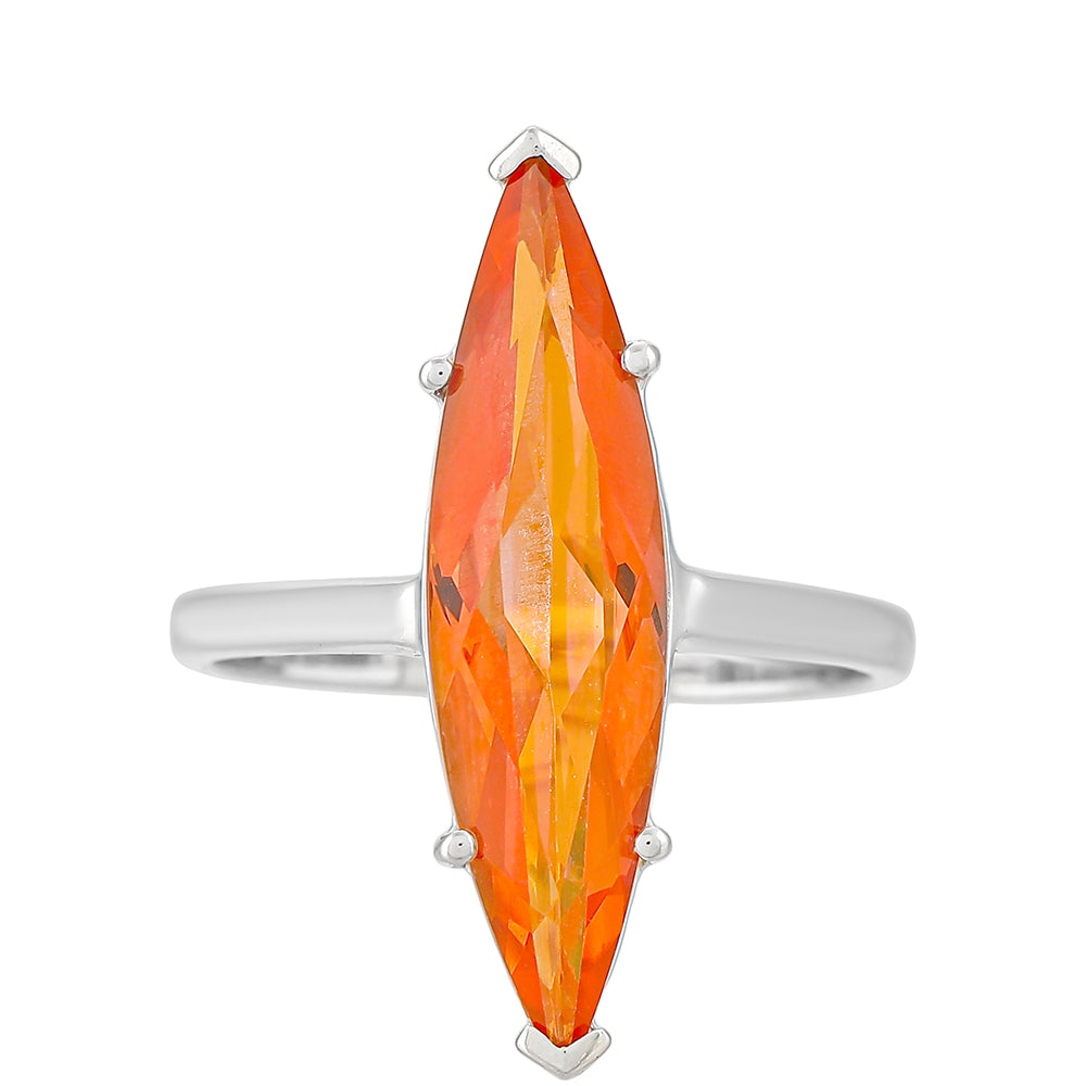 Anillo de Plata con Cuarzo Padparadscha