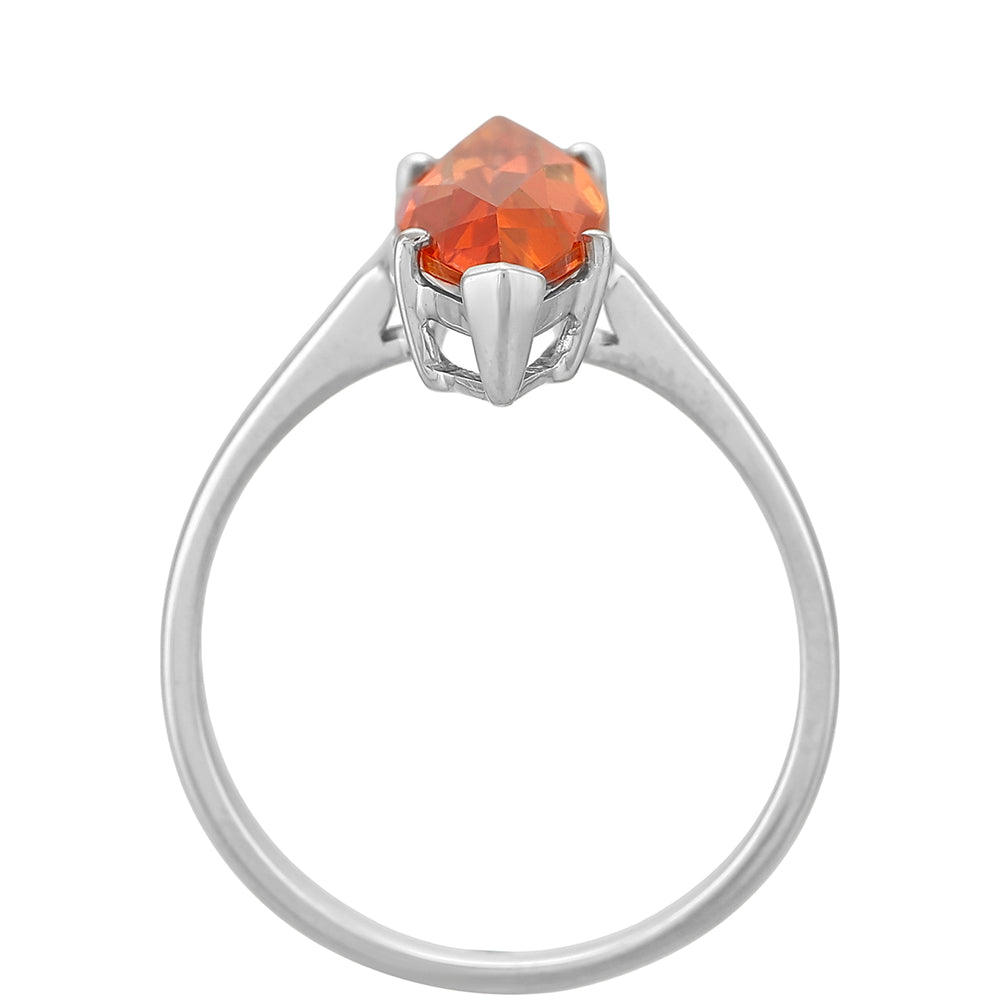 Anillo de Plata con Cuarzo Padparadscha