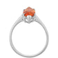Anillo de Plata con Cuarzo Padparadscha