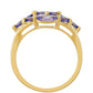Anillo de Oro 9K con Tanzanita AAA