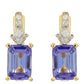 Pendientes de Oro 9K con Tanzanita AAA y Zircón natural