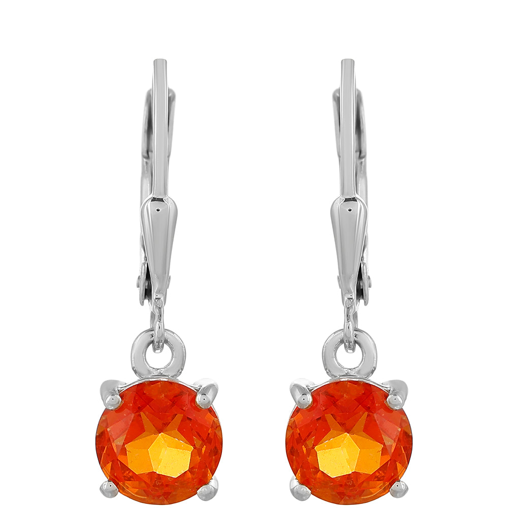 Pendientes de Plata con Cuarzo Padparadscha 1 