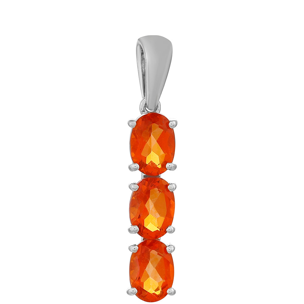 Colgante de Plata con Cuarzo Padparadscha