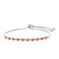Pulsera de Plata con Cuarzo Padparadscha