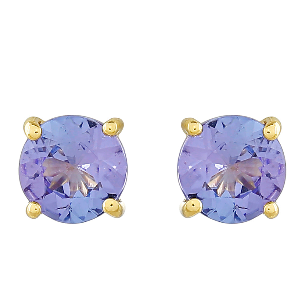 Pendientes de Oro 9K con Tanzanita AAA 1 