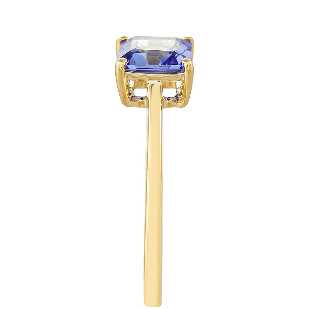 Anillo de Oro 9K con Tanzanita AAA