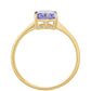 Anillo de Oro 9K con Tanzanita AAA