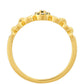 Anillo de Plata Bañada en Oro con Diamante Verde