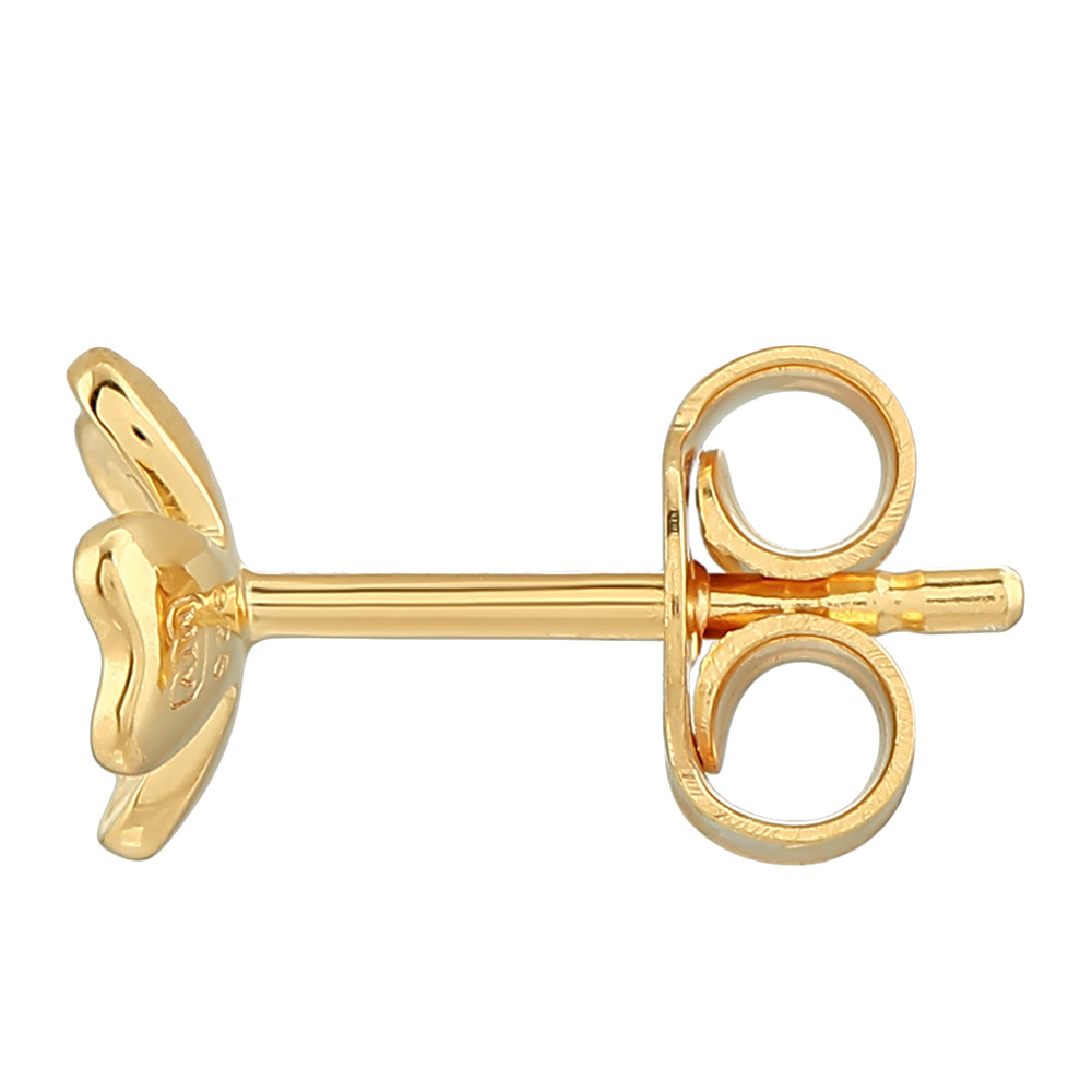 Pendientes de Plata Bañada en Oro con Diamante Verde 2 