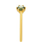 Anillo de Plata Bañada en Oro con Diamante Verde