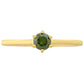 Anillo de Plata Bañada en Oro con Diamante Verde