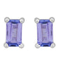 Pendientes de Plata con Tanzanita AAA