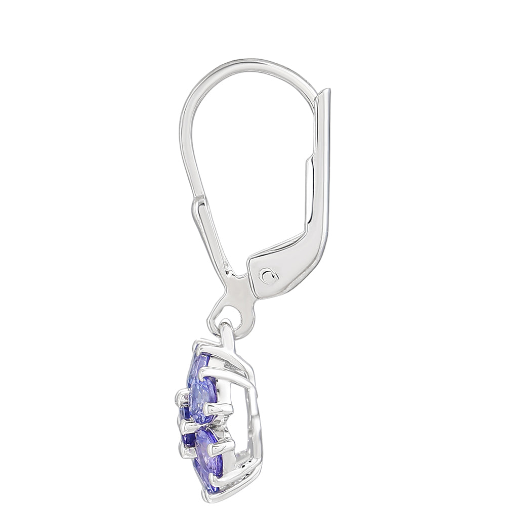 Pendientes de Plata con Tanzanita AAA 2 