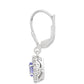 Pendientes de Plata con Tanzanita AAA y Topacio Blanco