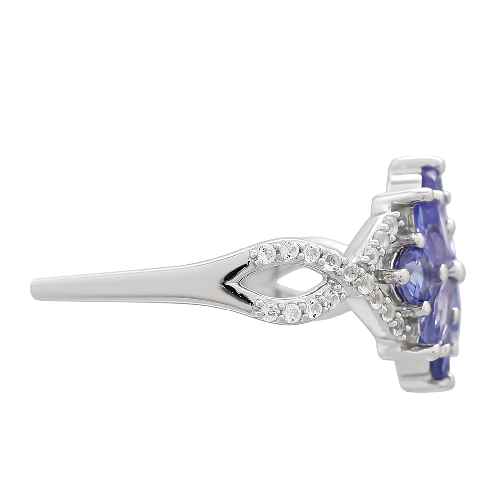 Anillo de Plata con Tanzanita AAA 2 