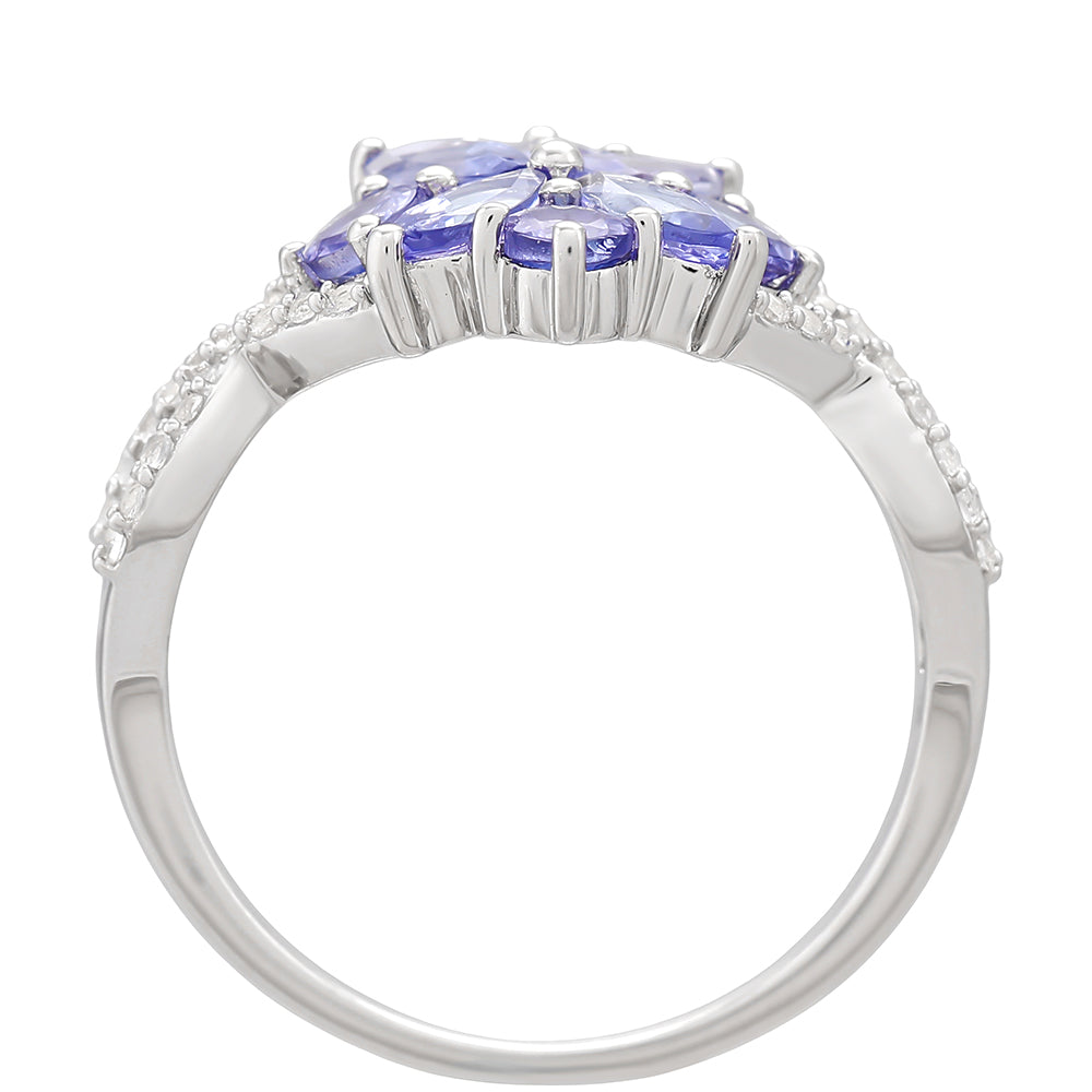 Anillo de Plata con Tanzanita AAA 4 