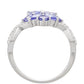 Anillo de Plata con Tanzanita AAA