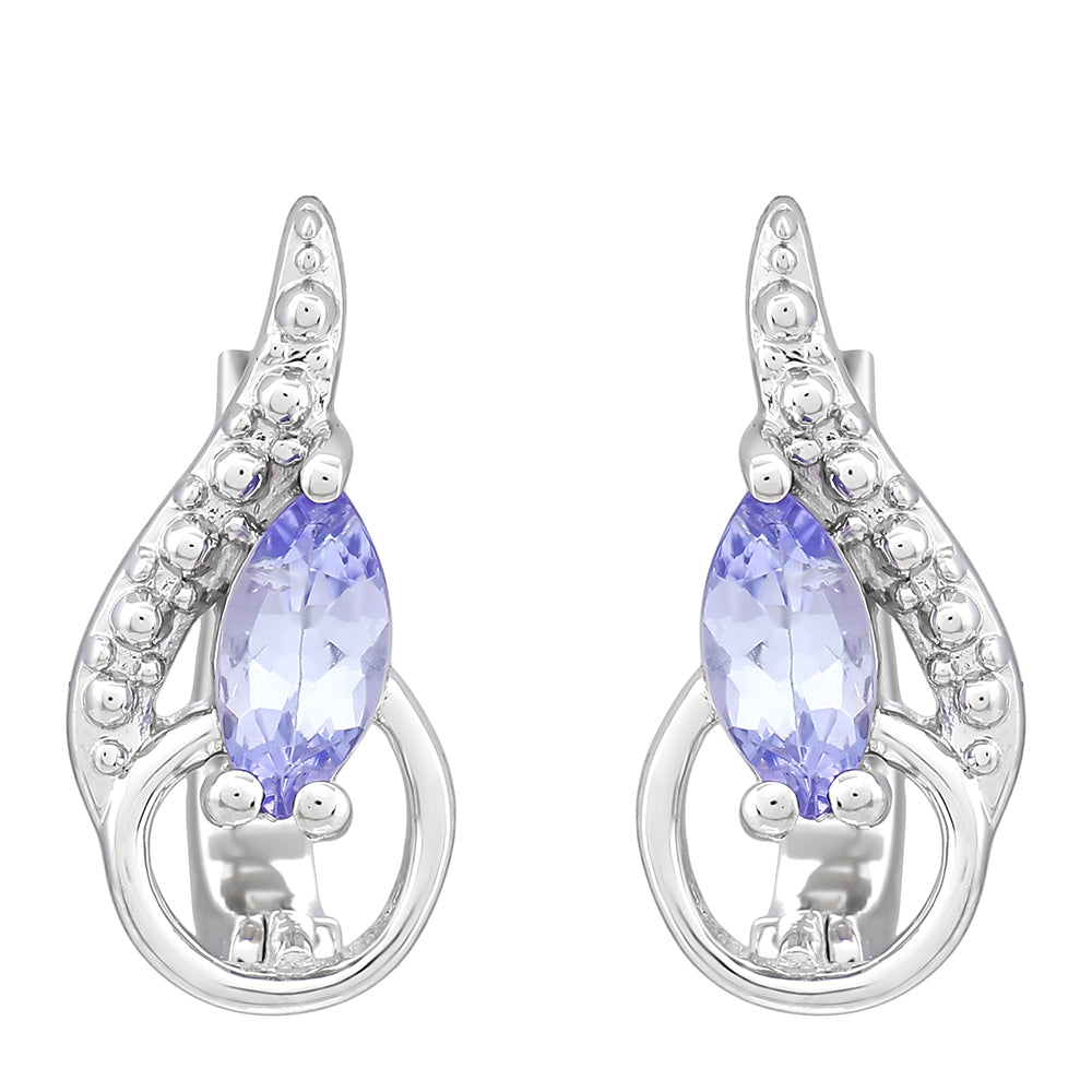 Pendientes de Plata con Tanzanita AAA 1 