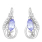 Pendientes de Plata con Tanzanita AAA