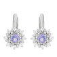 Pendientes de Plata con Tanzanita AAA y Topacio Blanco