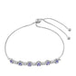 Pulsera de Plata con Tanzanita AAA y Topacio Blanco