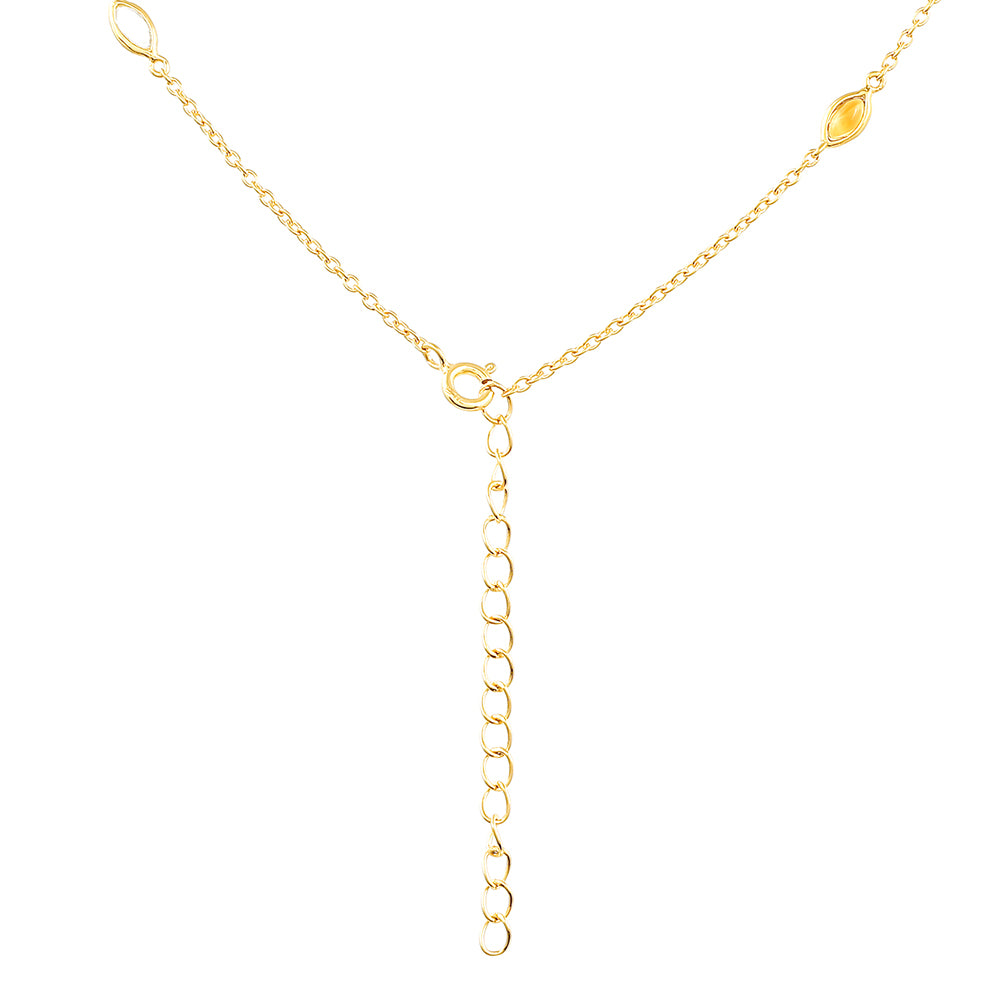 Collar de Plata Bañada en Oro con Amatista y Citrino de Madeira 2 