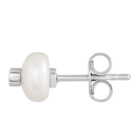 Pendientes de Plata con Granate y Perla blanca de agua dulce